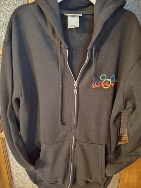 Disney Black Hoodie with Mickey & Gold Castle Logo